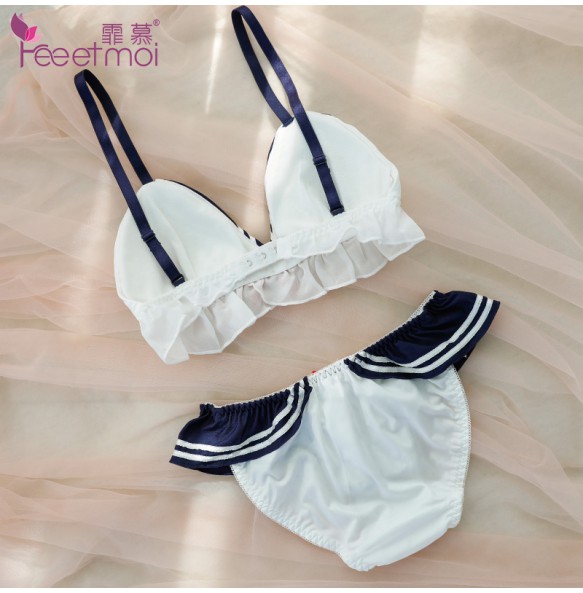 FEE ET MOI Beauty Girl Warrior Sexy Bikini (White - Blue)